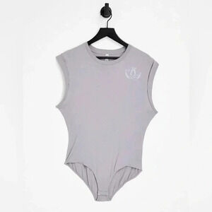 Free People  | Go-To graphic jersey bodysuit in gray